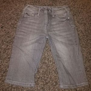 Justice Knee Length Grey Shorts